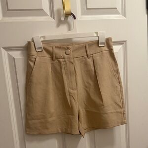 High Waist Tan Women's Shorts